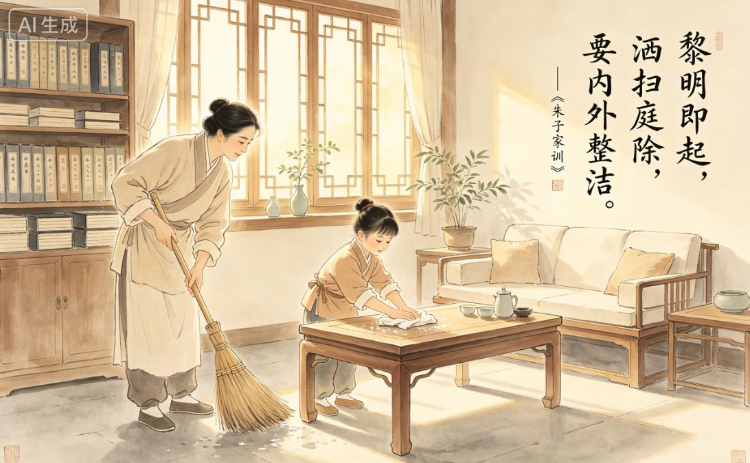《朱子家训》&ldquo;黎明即起，洒扫庭除&rdquo;：整洁与心绪的关联