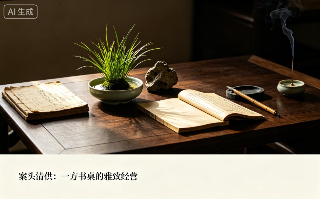 案头清供：一方书桌的雅致经营  文人雅趣与生活美学